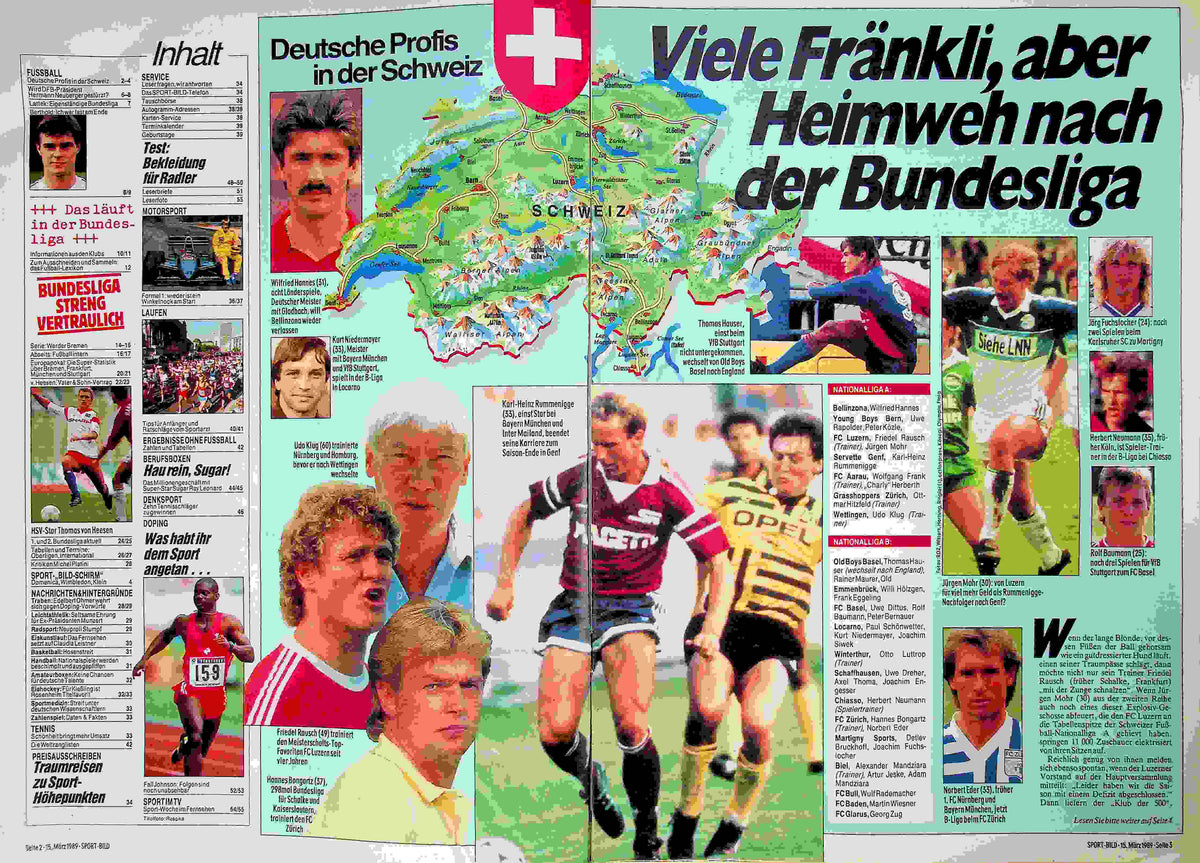 Inhaltsverzeichnis Sport Bild 12/1989