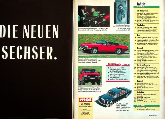 Inhaltsverzeichnis MOT  12/1990