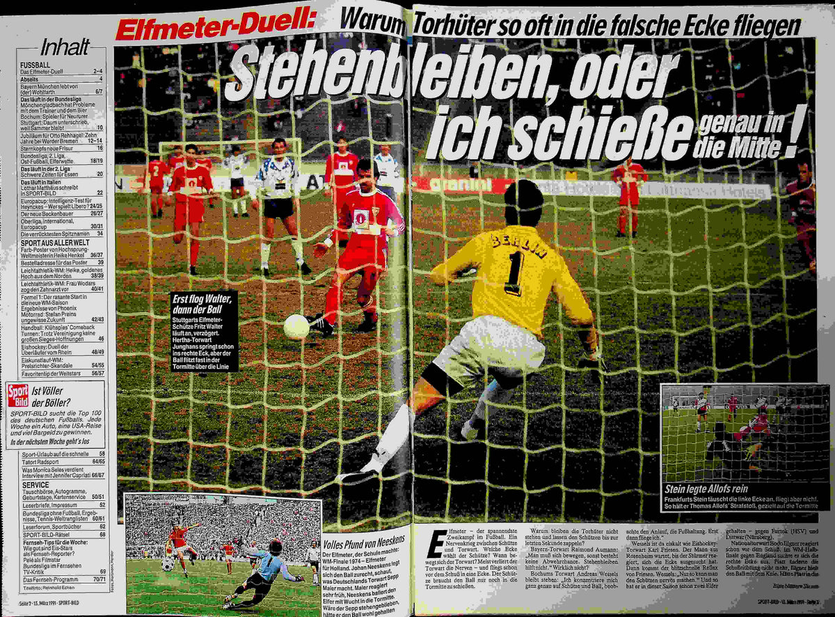 Inhaltsverzeichnis Sport Bild 12/1991