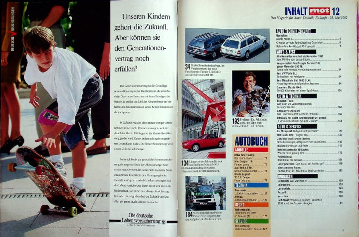 Inhaltsverzeichnis MOT 12/1992