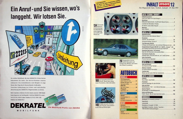 Inhaltsverzeichnis MOT 12/1993