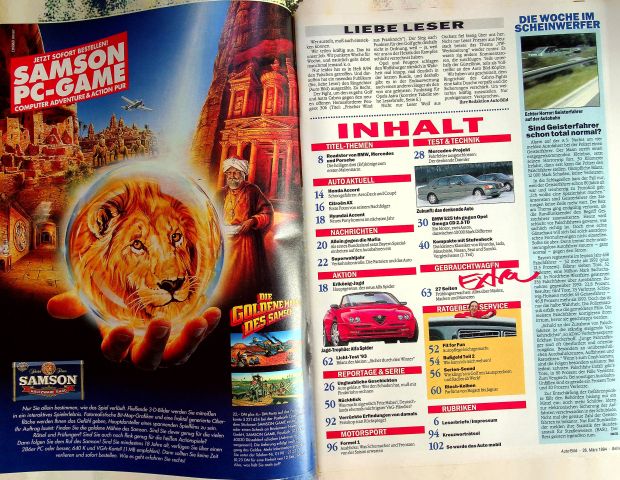 Inhaltsverzeichnis Auto Bild 12/1994