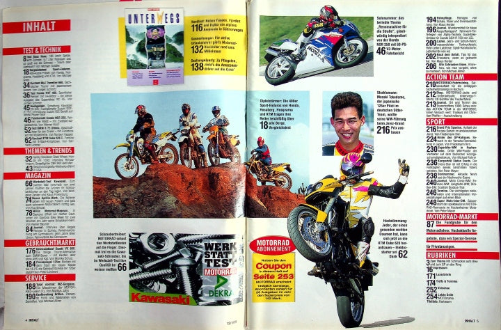 Inhaltsverzeichnis Motorrad 12/1996