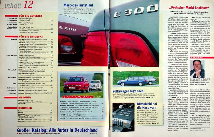 Inhaltsverzeichnis MOT 12/1997