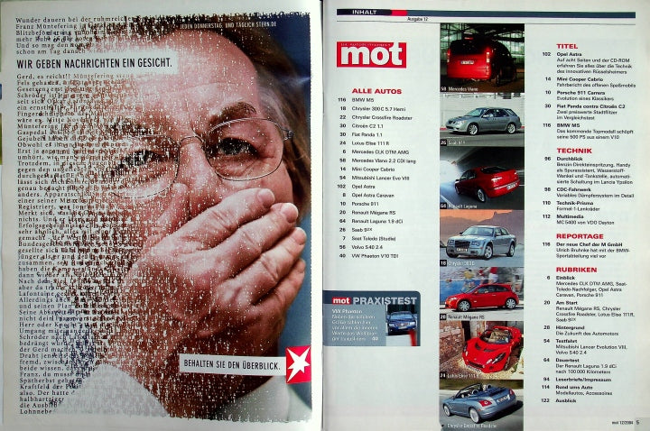 Inhaltsverzeichnis MOT 12/2004