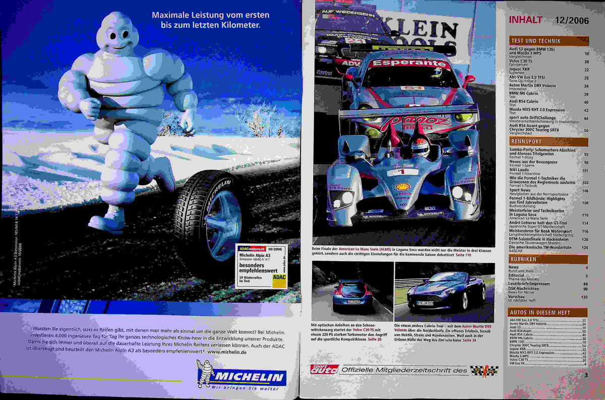Inhaltsverzeichnis Sport Auto 12/2006