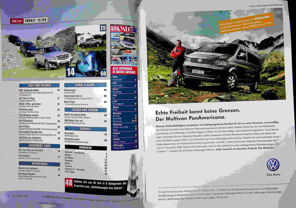 Inhaltsverzeichnis Offroad 12/2008
