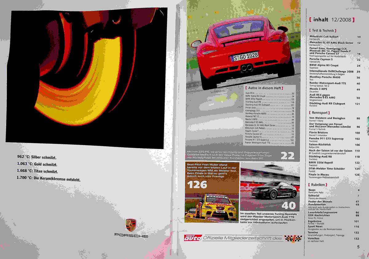 Inhaltsverzeichnis Sport Auto 12/2008