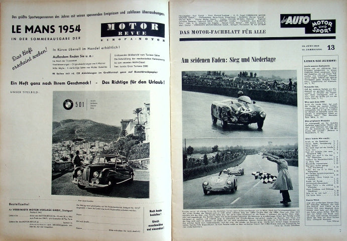 Inhaltsverzeichnis Auto Motor und Sport 13/1954