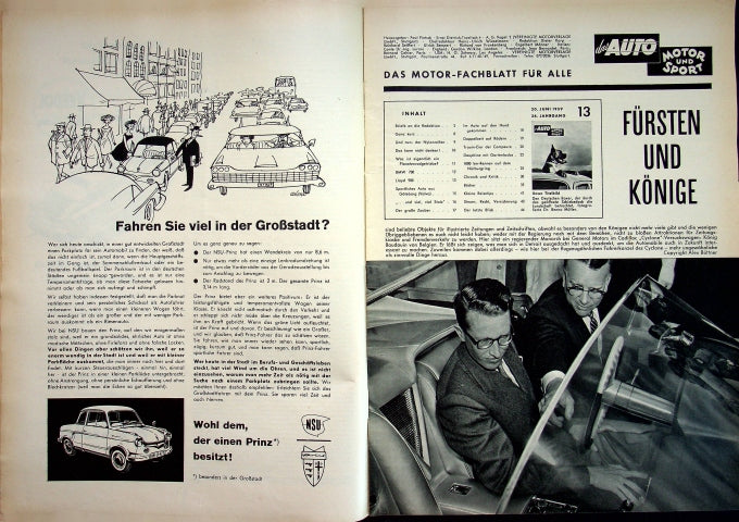 Inhaltsverzeichnis Auto Motor und Sport 13/1959