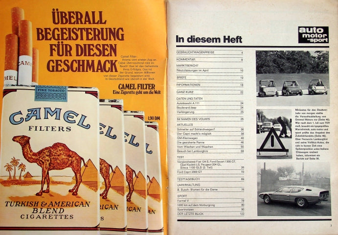 Inhaltsverzeichnis Auto Motor und Sport 13/1969