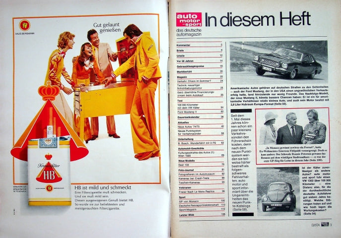 Inhaltsverzeichnis Auto Motor und Sport 13/1974