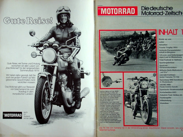 Inhaltsverzeichnis Motorrad 13/1974