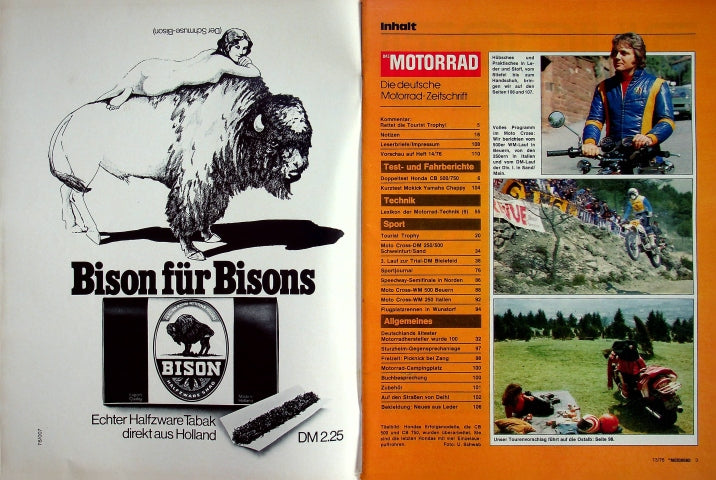 Inhaltsverzeichnis Motorrad 13/1976