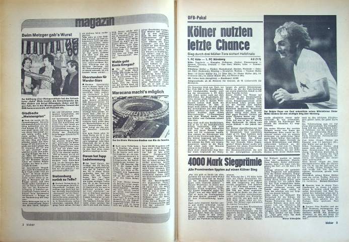 Inhaltsverzeichnis Kicker 13/1977