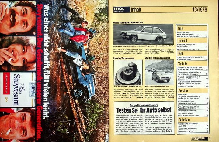 Inhaltsverzeichnis MOT 13/1978