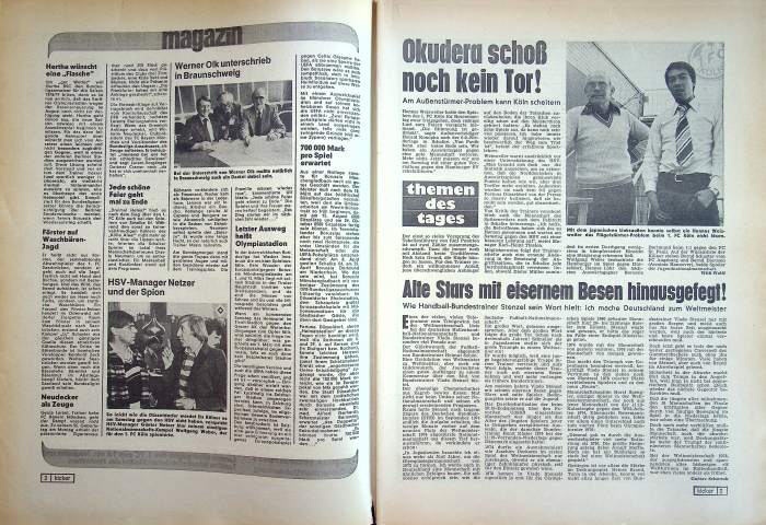 Inhaltsverzeichnis Kicker 13/1978