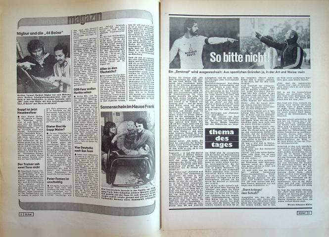 Inhaltsverzeichnis Kicker 13/1979