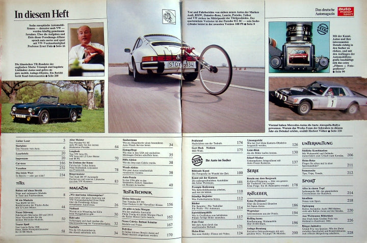 Inhaltsverzeichnis Auto Motor und Sport 13/1980