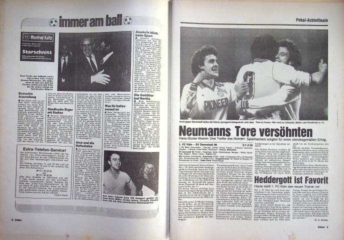 Inhaltsverzeichnis Kicker 13/1980