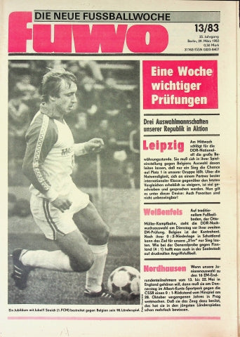Fuwo Fussballwoche 13/1983