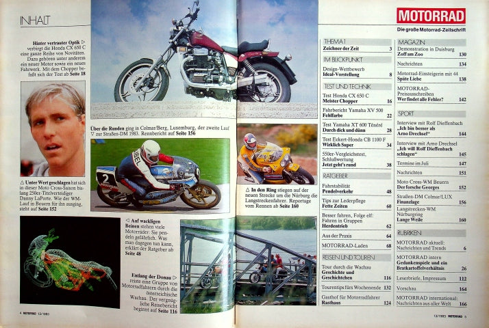 Inhaltsverzeichnis Motorrad 13/1983