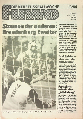 Fuwo Fussballwoche 13/1986