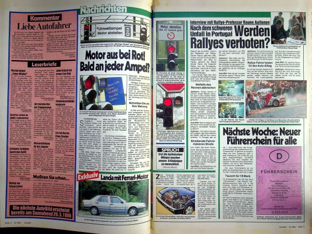 Inhaltsverzeichnis Auto Bild 13/1986