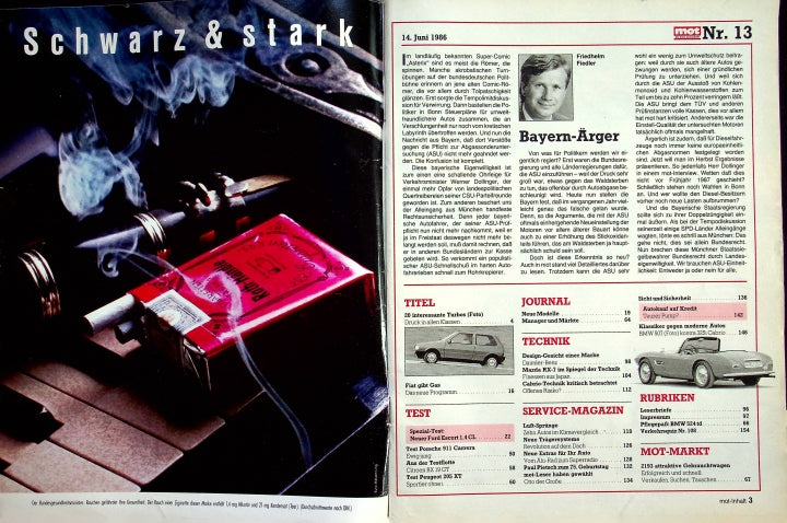 Inhaltsverzeichnis MOT 13/1986