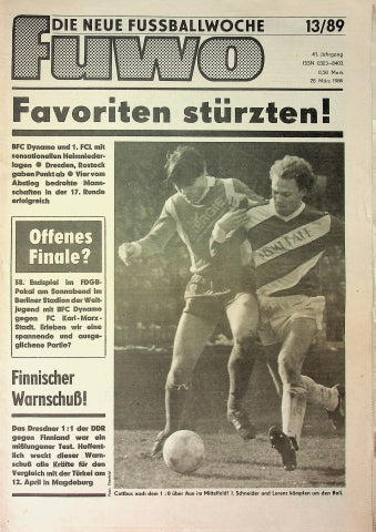 Fuwo Fussballwoche 13/1989