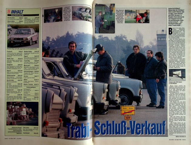 Inhaltsverzeichnis Auto Bild 13/1991