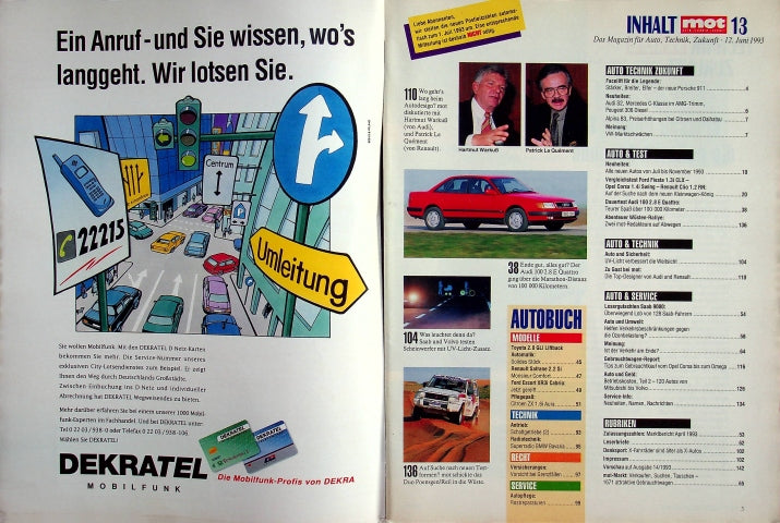 Inhaltsverzeichnis MOT 13/1993