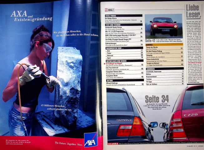 Inhaltsverzeichnis Auto Bild 13/2001