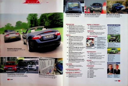 Inhaltsverzeichnis Auto Motor und Sport 13/2007