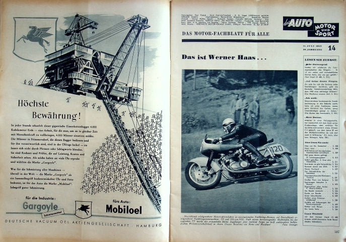 Inhaltsverzeichnis Auto Motor und Sport 14/1953