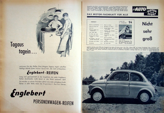Inhaltsverzeichnis Auto Motor und Sport 14/1957