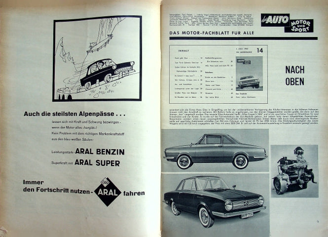 Inhaltsverzeichnis Auto Motor und Sport 14/1961