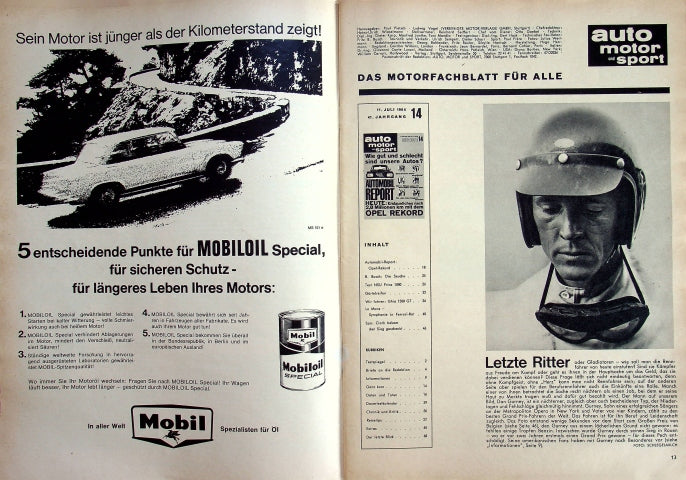Inhaltsverzeichnis Auto Motor und Sport 14/1964