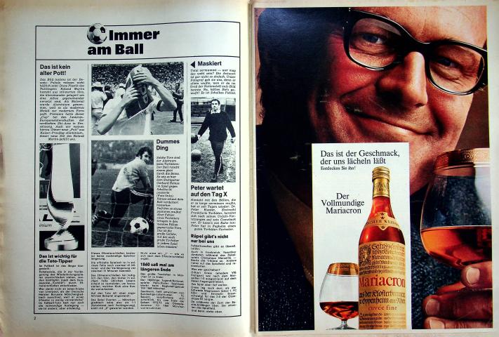 Inhaltsverzeichnis Kicker 14/1971