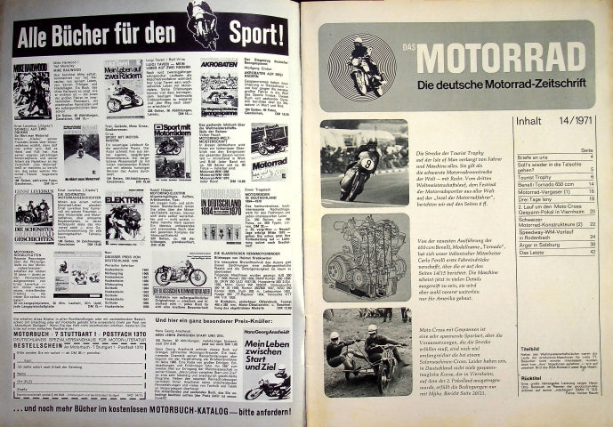 Inhaltsverzeichnis Motorrad 14/1971