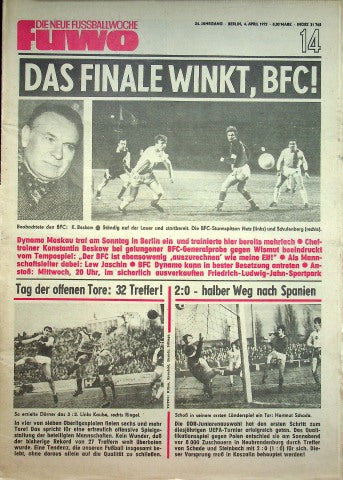 Fuwo Fussballwoche 14/1972