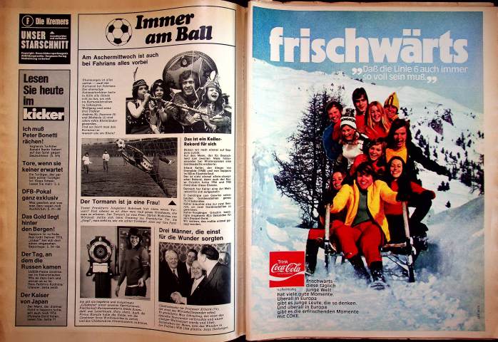 Inhaltsverzeichnis Kicker 14/1972