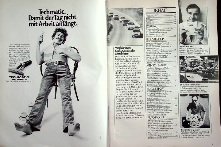 Inhaltsverzeichnis Autozeitung 14/1973