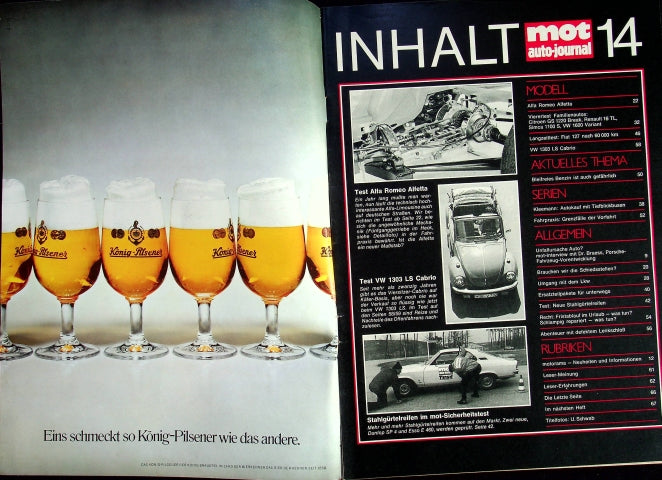 Inhaltsverzeichnis MOT 14/1973