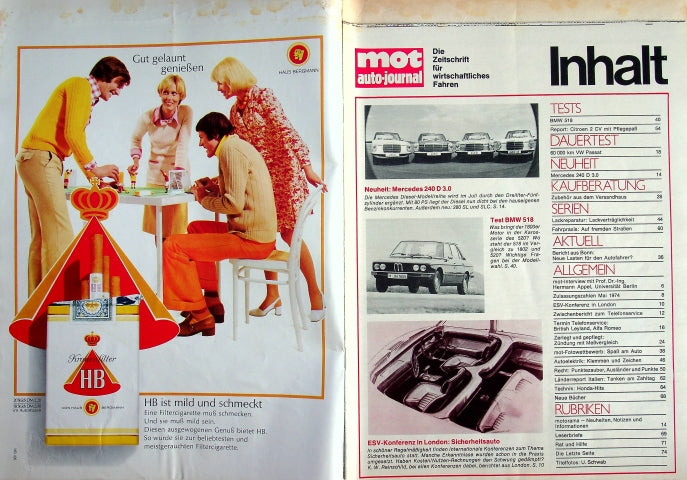 Inhaltsverzeichnis MOT 14/1974