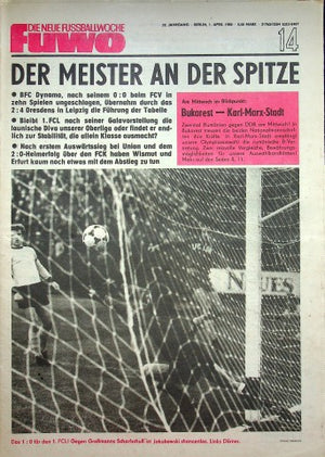 Fuwo Fussballwoche 14/1980