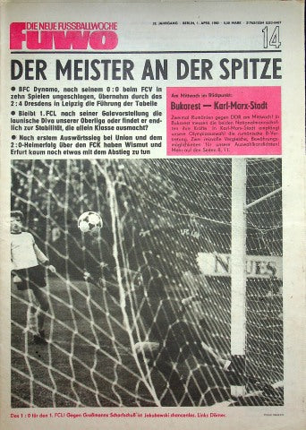 Fuwo Fussballwoche 14/1980