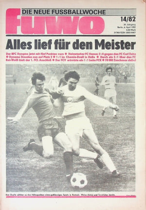 Fuwo Fussballwoche 14/1982