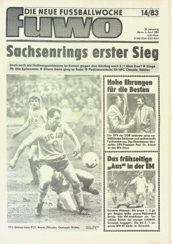 Fuwo Fussballwoche 14/1983