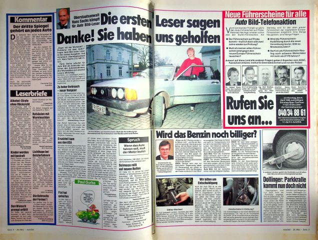 Inhaltsverzeichnis Auto Bild 14/1986